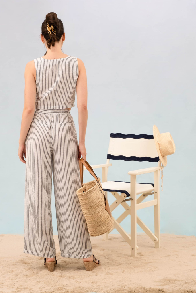 Jenn Striped Pants - Blue