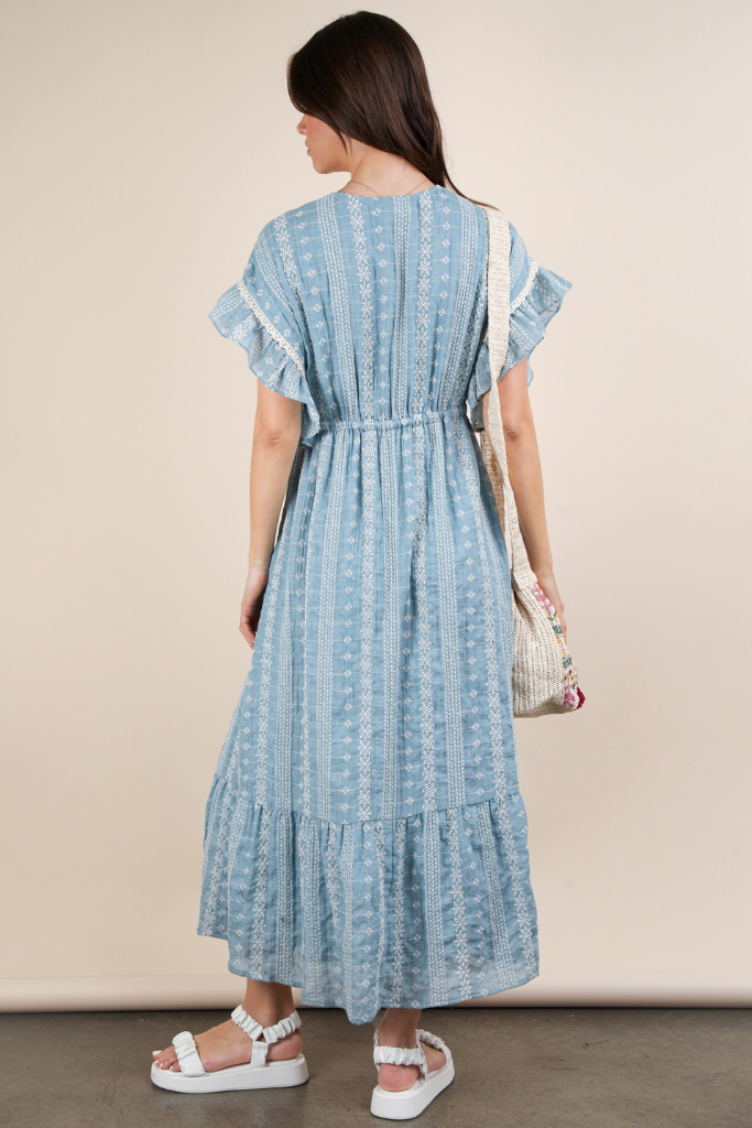 Voices Carry Midi Dress - Blue
