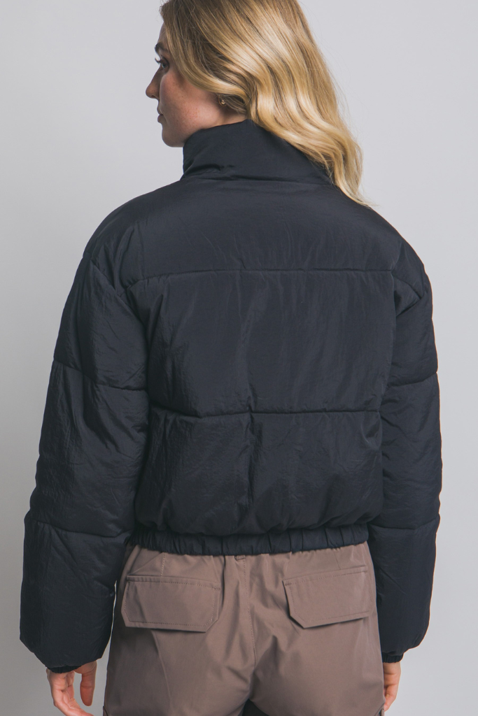 Warm Hold Reversible Jacket - Black/Leopard