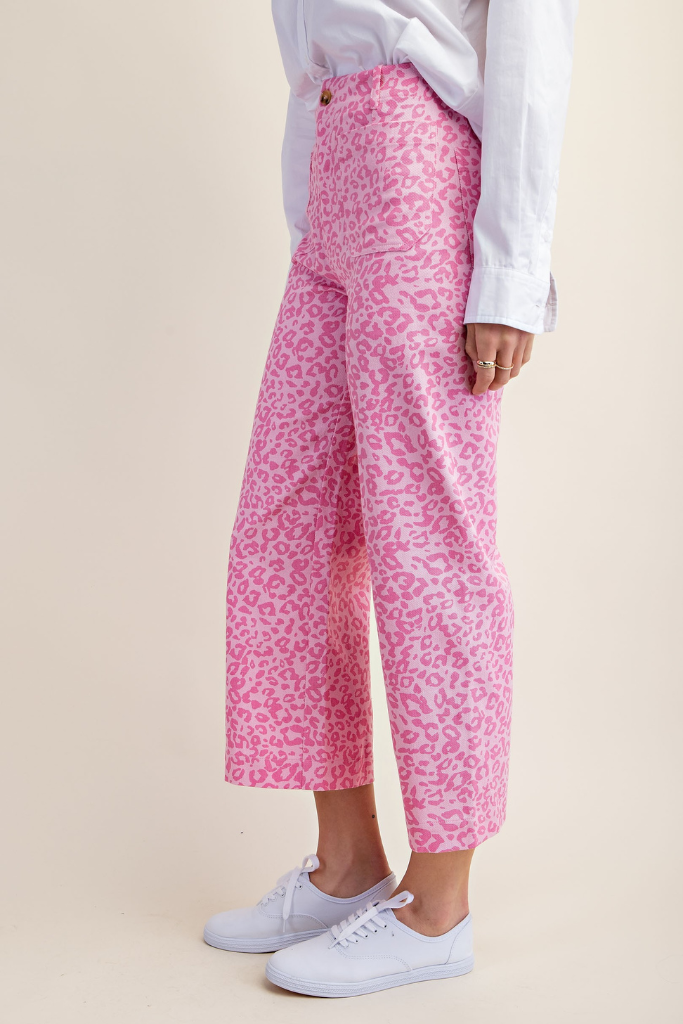 Ethie Leopard Pants - Pink