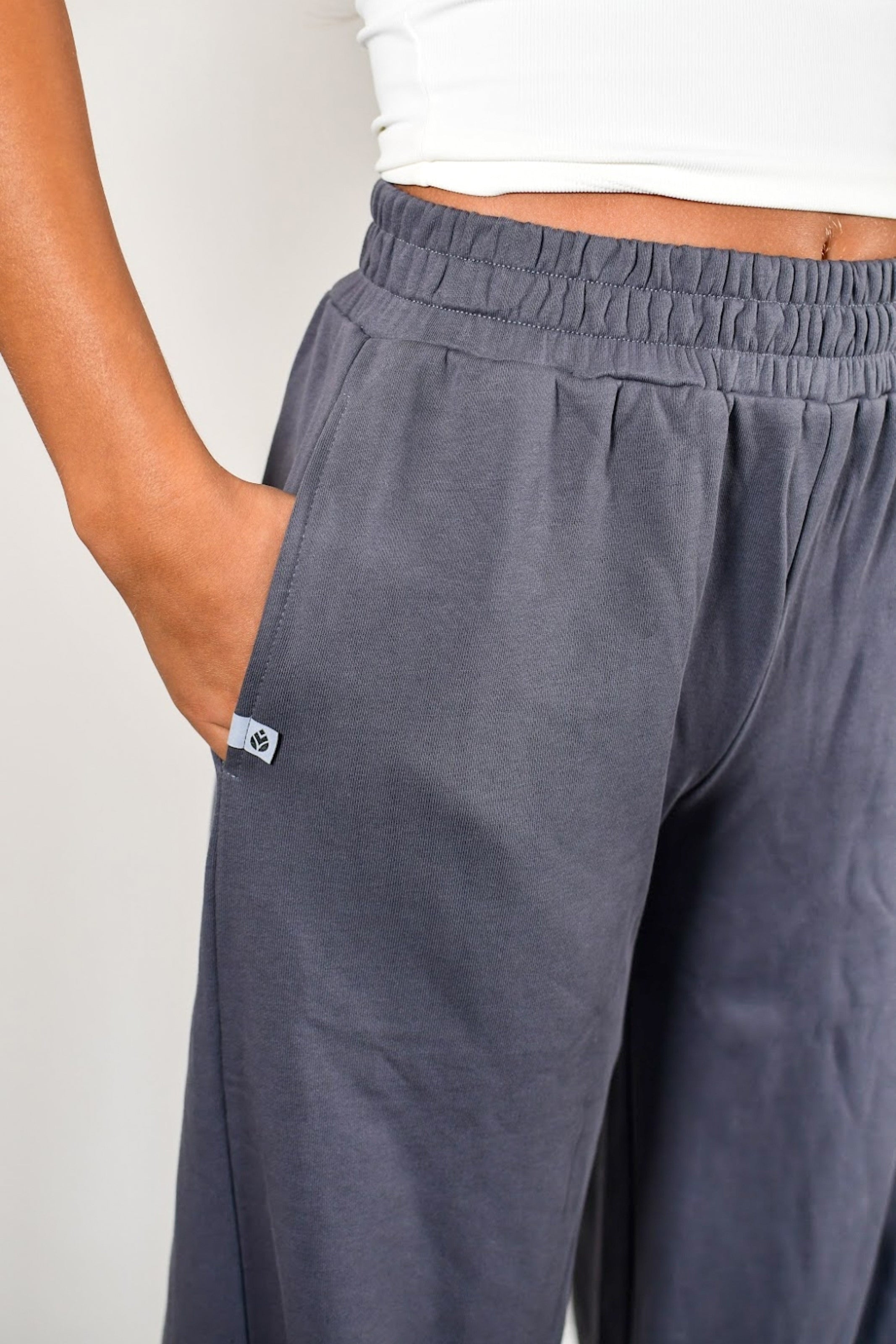 TooLooLah Baseline Straight Leg Joggers - Charcoal