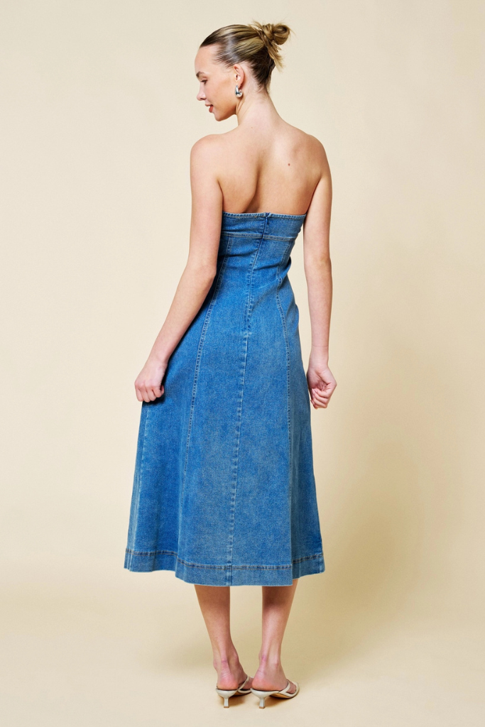 Spring Fling Midi Dress - Denim