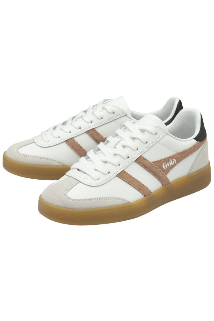 Gola Viper Leather Sneaker- White/Brown