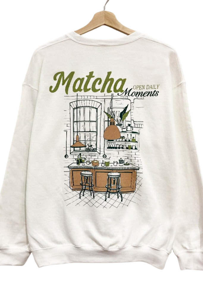 Matcha Moments Sweatshirt - White