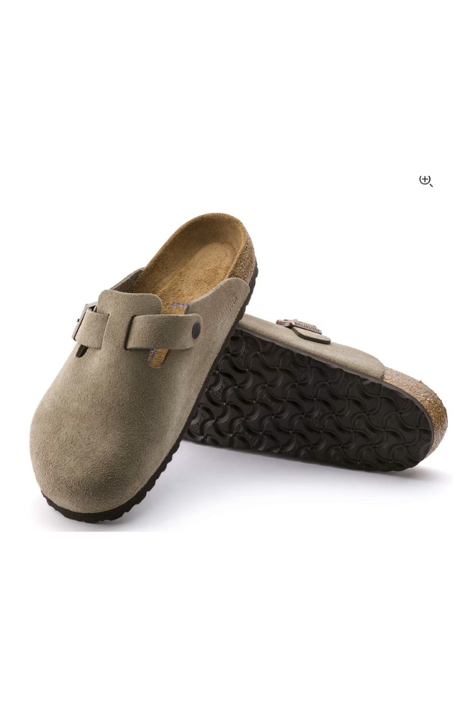 Birkenstock Men's Boston Clog  - Taupe Suede