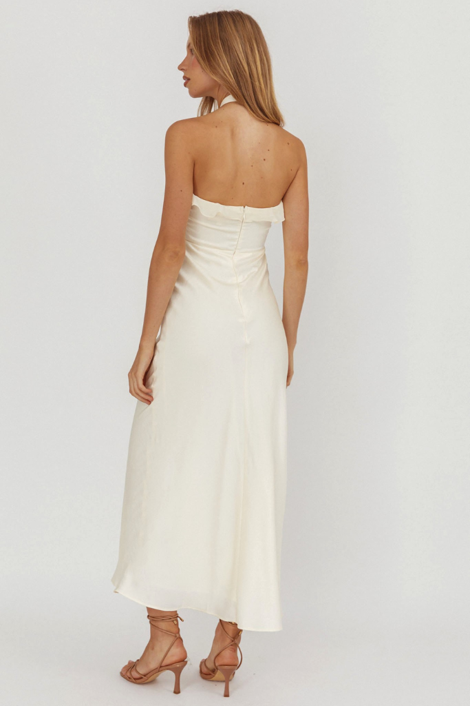 Fame Game Midi Dress - Cream