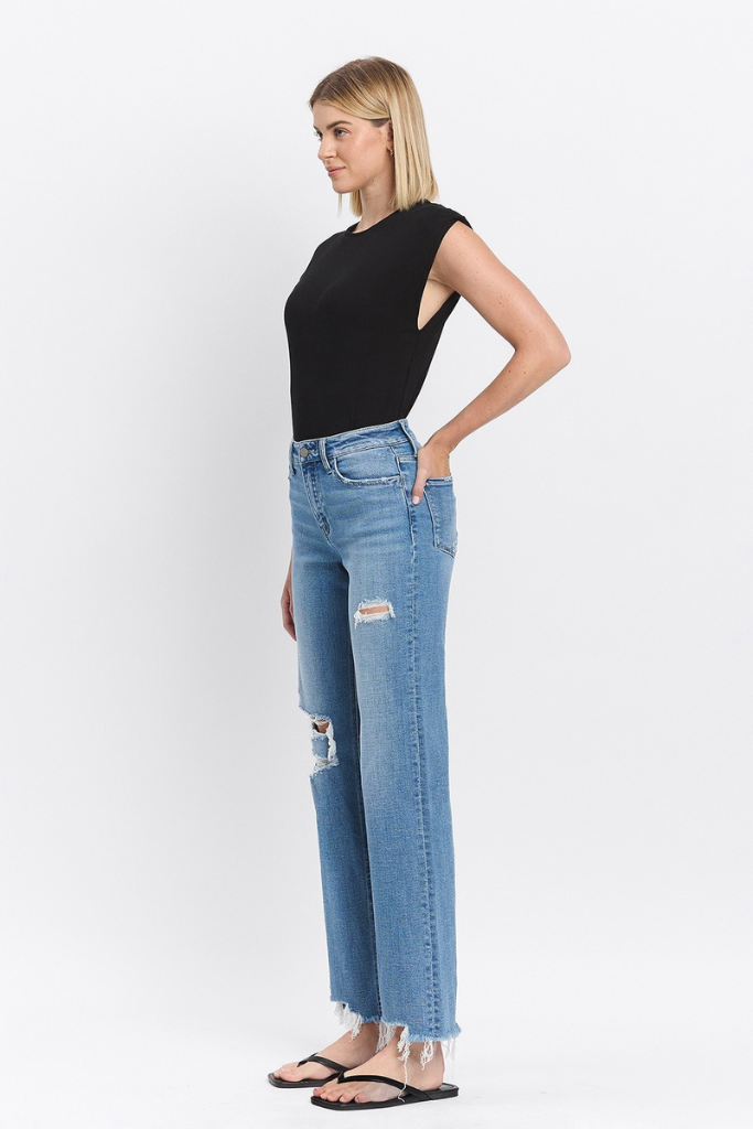 Too Chill Wide Leg Jeans - Medium Wash
