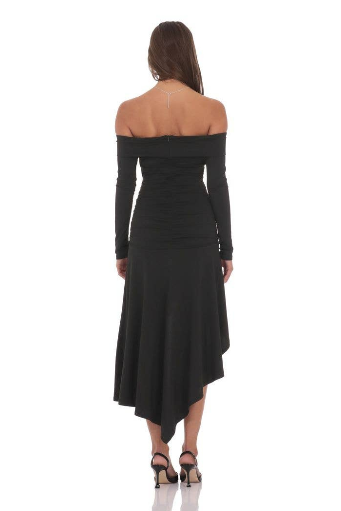 Lucy In The Sky Delia Midi Dress - Black