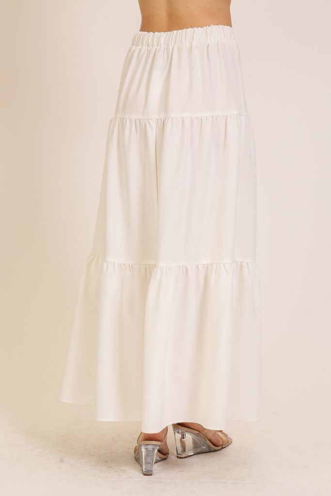 Scene Stealer Maxi Skirt - White