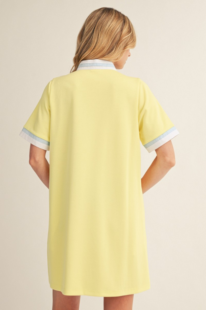 Sweet Spot Solid Dress - Yellow