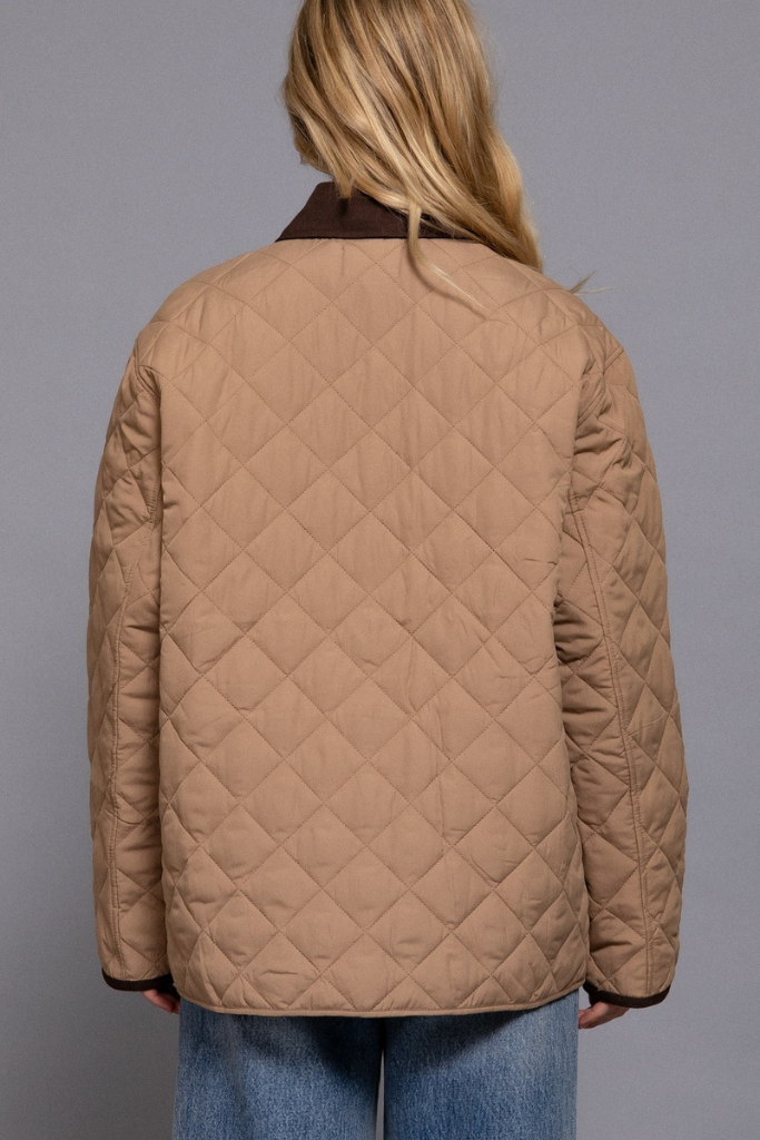 Charli Quilted Jacket - Khaki