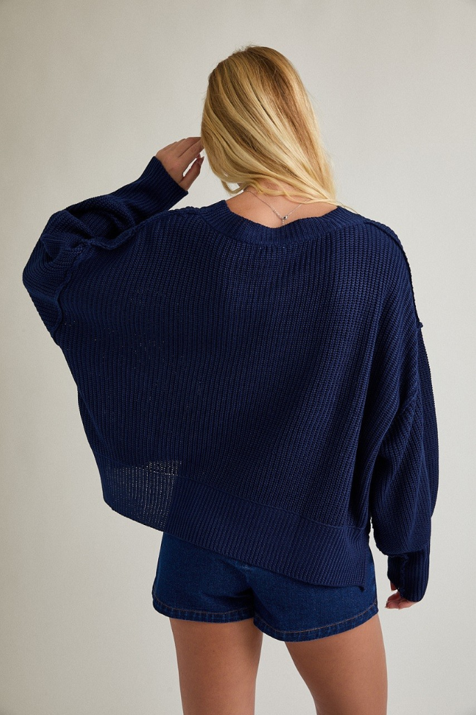 Devotion Knit Sweater - Navy