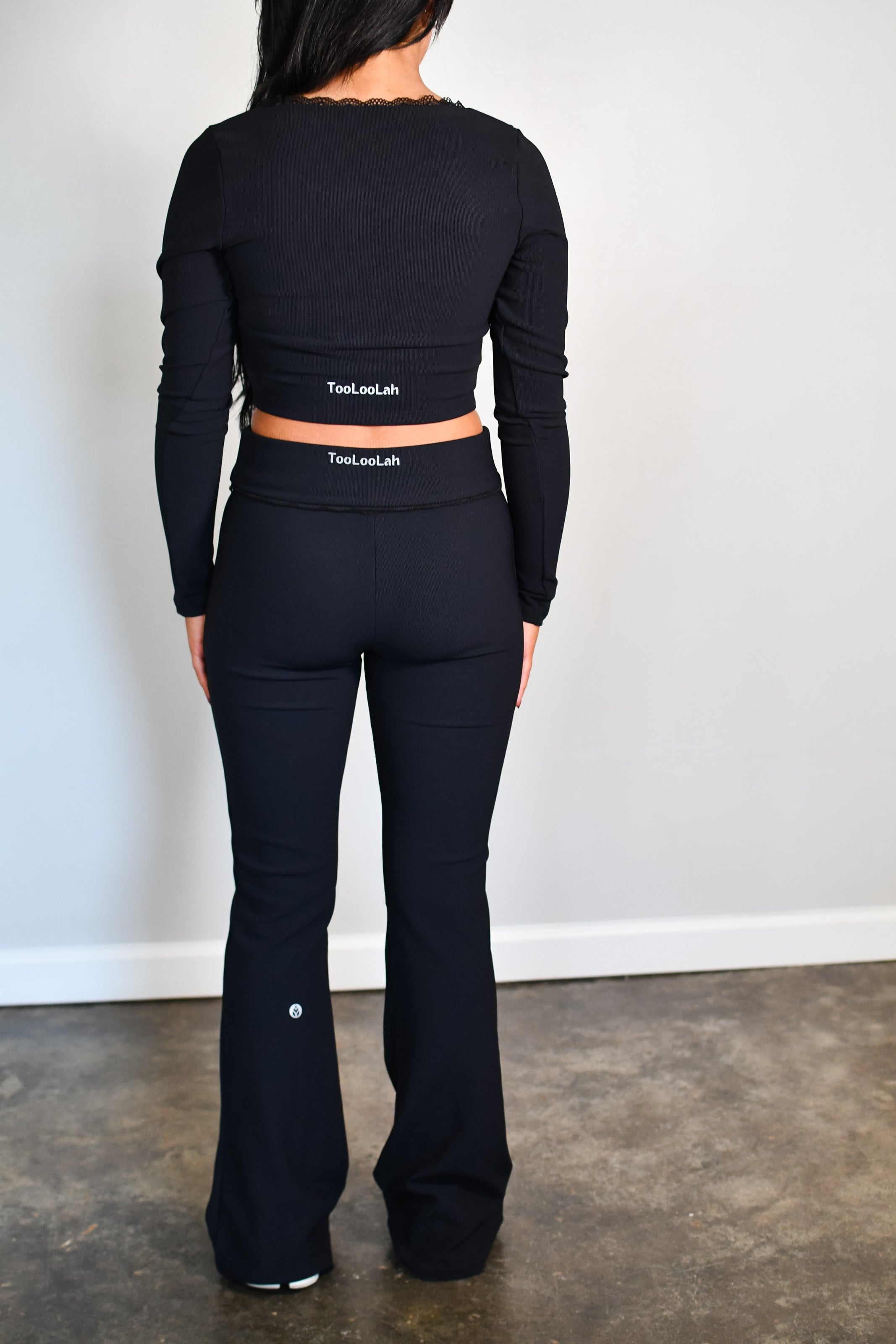 Tooloolah Luxe Lace Long Sleeve Top - Black