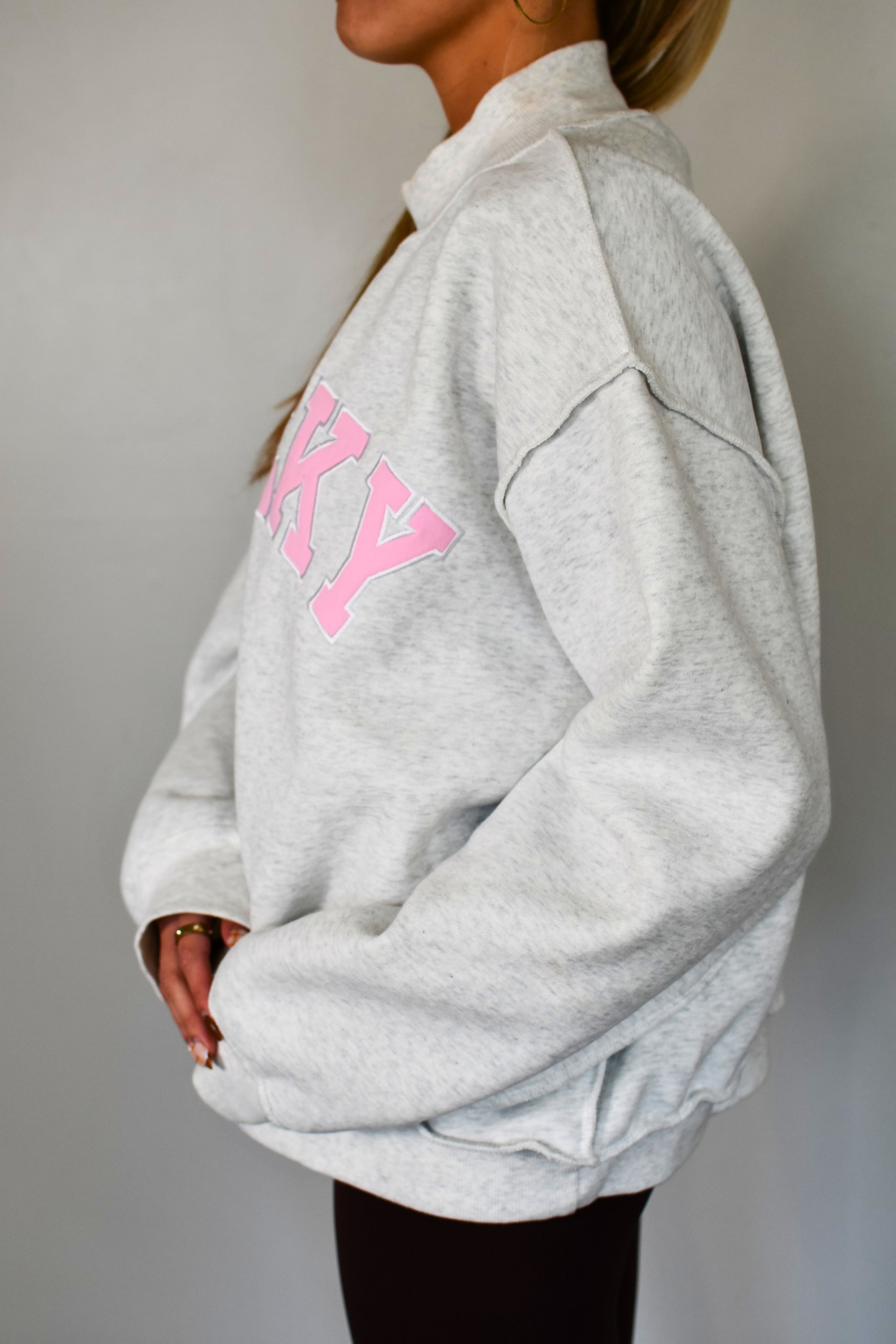 Cheeky X TooLooLah Mock Neck Sweatshirt - Ash Grey – Cheeky Bliss