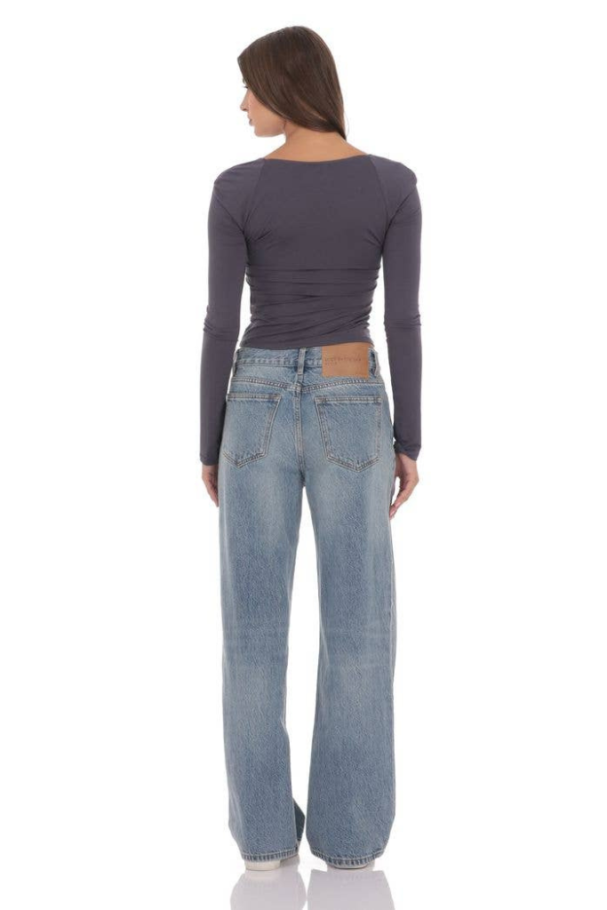 Lucy In The Sky Austyn Wide Leg Jeans - Medium Wash