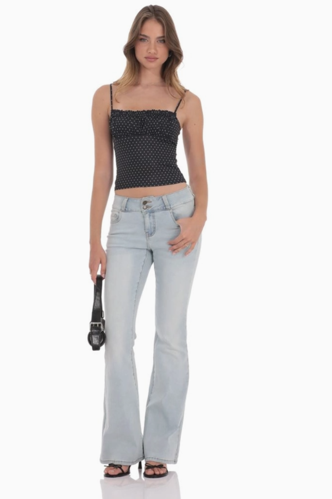 Cierra Low Rise Flare Jeans- Light Wash