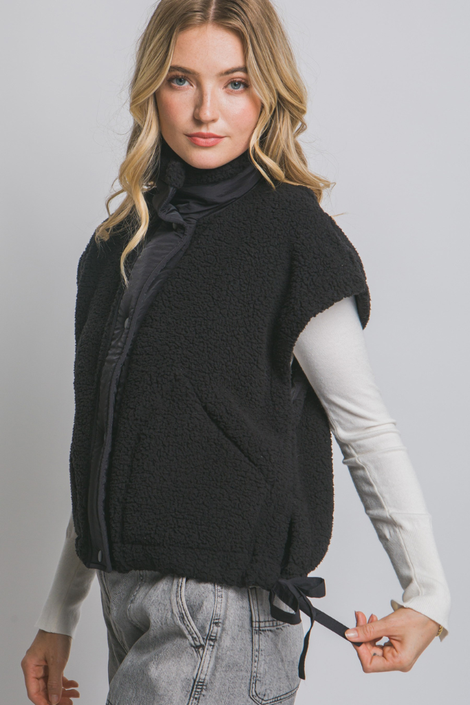 Crush Hour Teddy Vest - Black