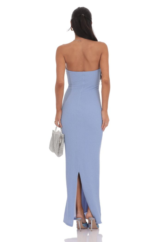 Faded Love Maxi Dress - Light Blue