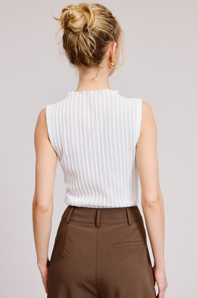 Deanna Ribbed Tank - Ivory