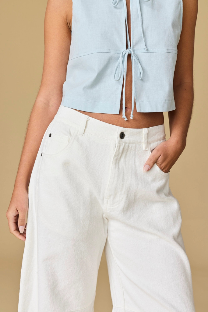 Get Crazy Barrel Jeans - White