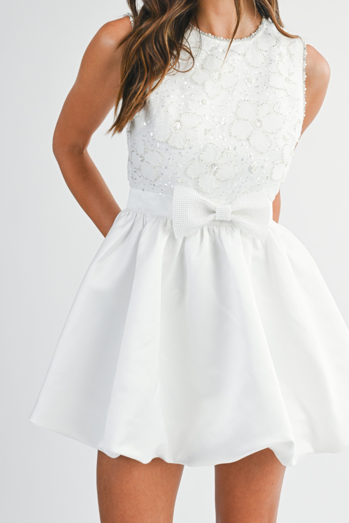 Everlasting Bow Dress - Off White