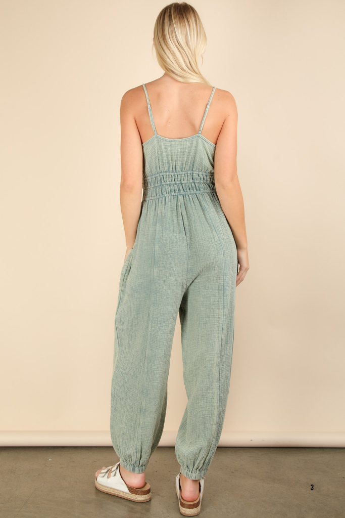 More Than Me Jumpsuit - Sage