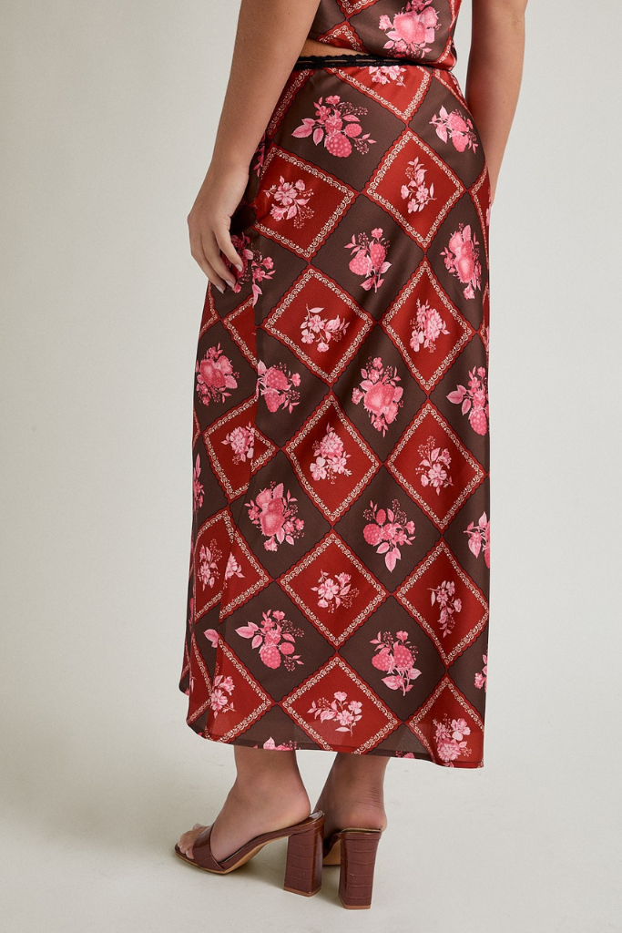 Easy Sweetness Maxi Skirt - Rust/Brown