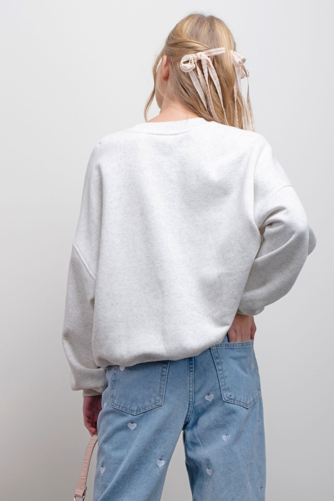 Molly Bow Graphic Sweatshirt - Grey
