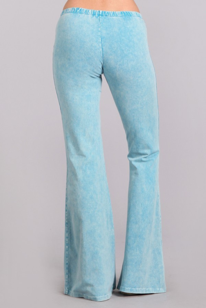 Nine To Five Bell Bottom Pants - Sky Blue