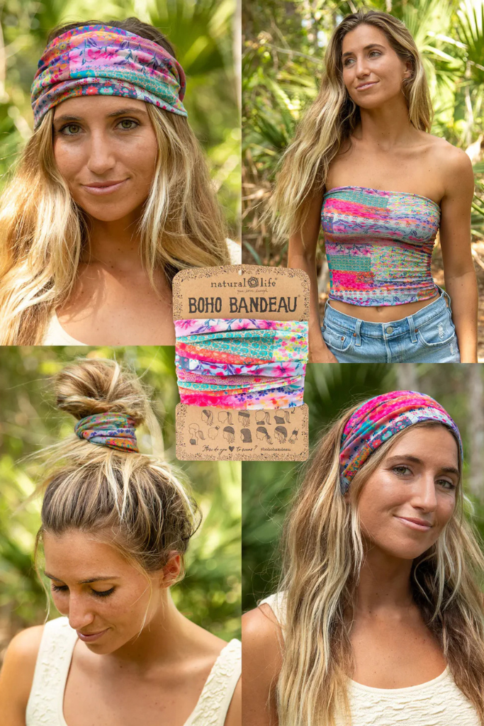 Full Boho Bandeau - Pink Watercolor