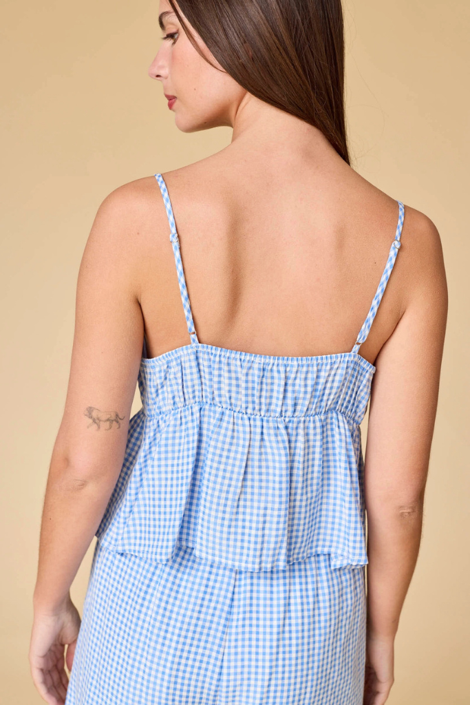 Lilly Gingham Top - Blue