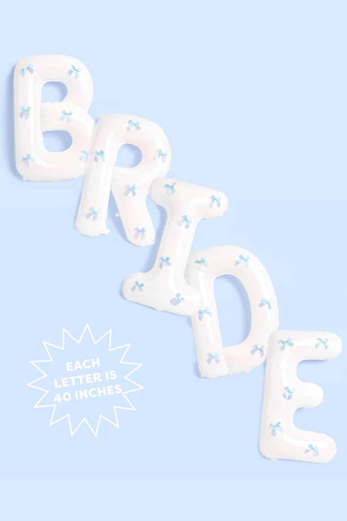 XL Bride Balloons - White/Blue