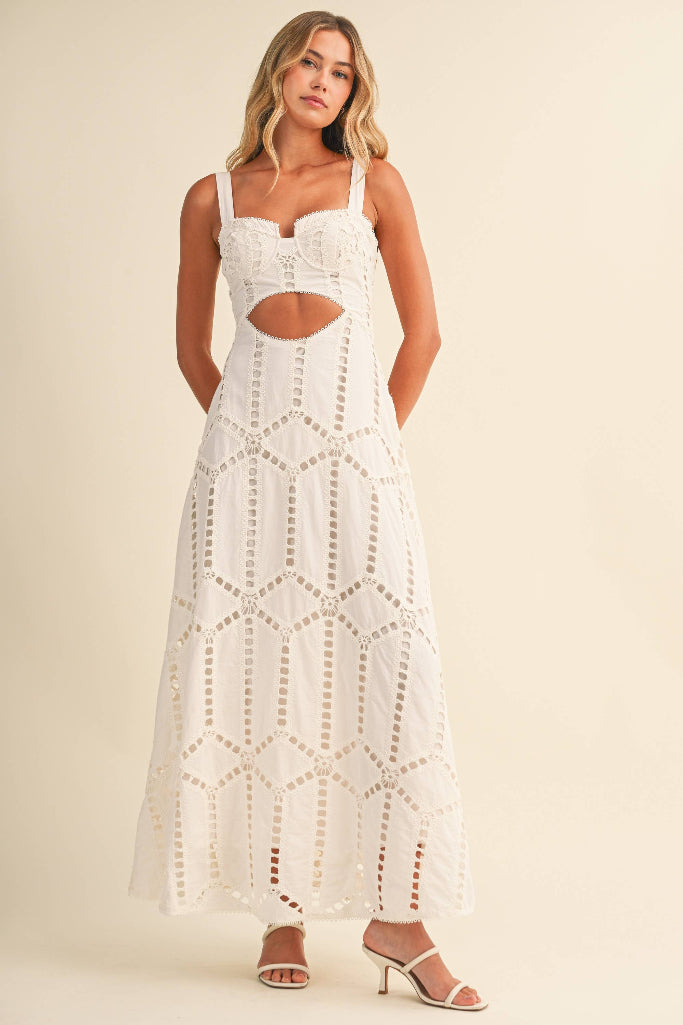 Seeking Truth Cutout Maxi Dress - Cream