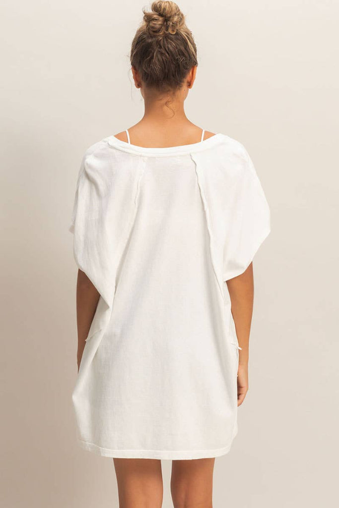 Soft Touch Oversized Top- White