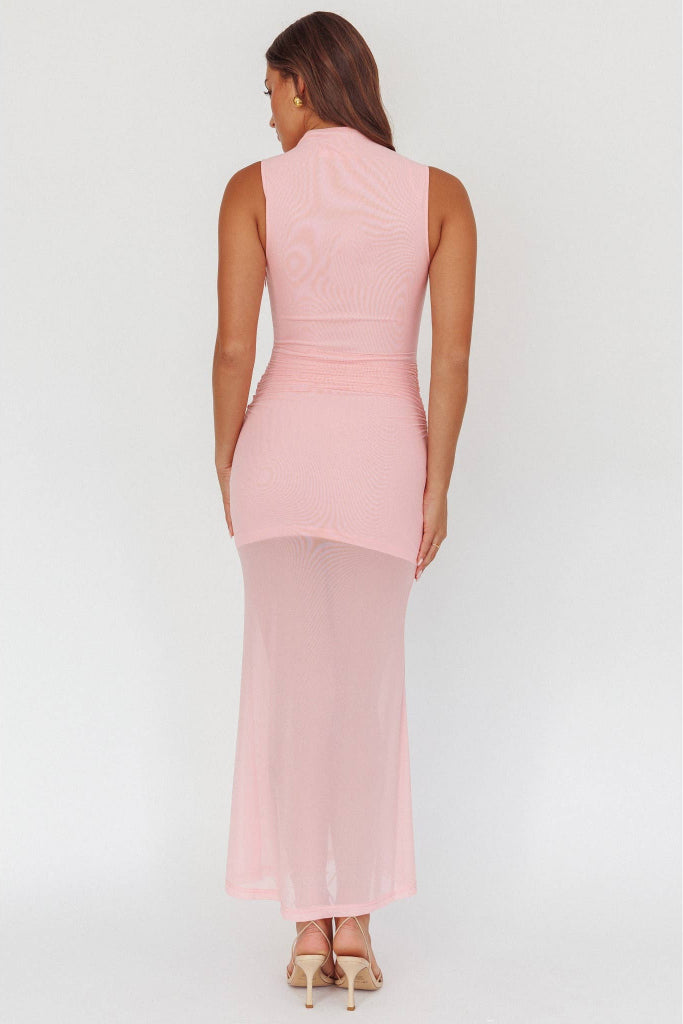 Elevate Sheer Maxi Dress - Pink