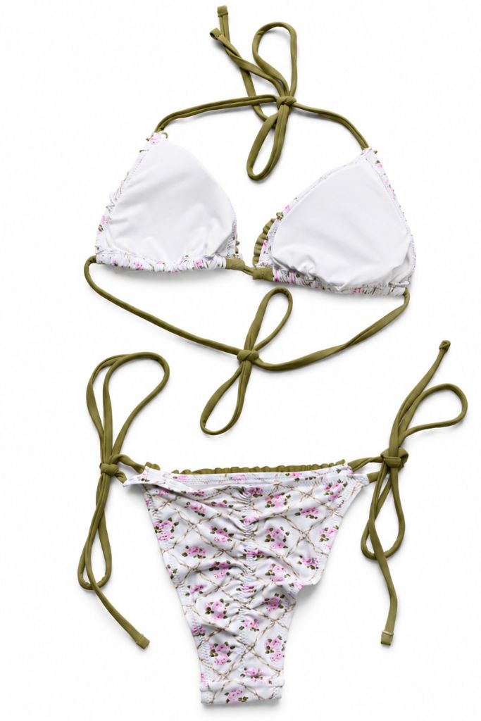 Sharpay Floral Bikini - Cream/Green