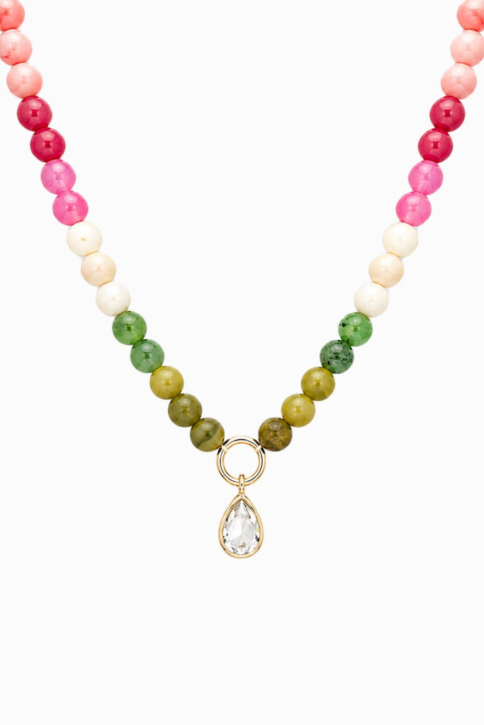 Crystal Charm Necklace - Multi