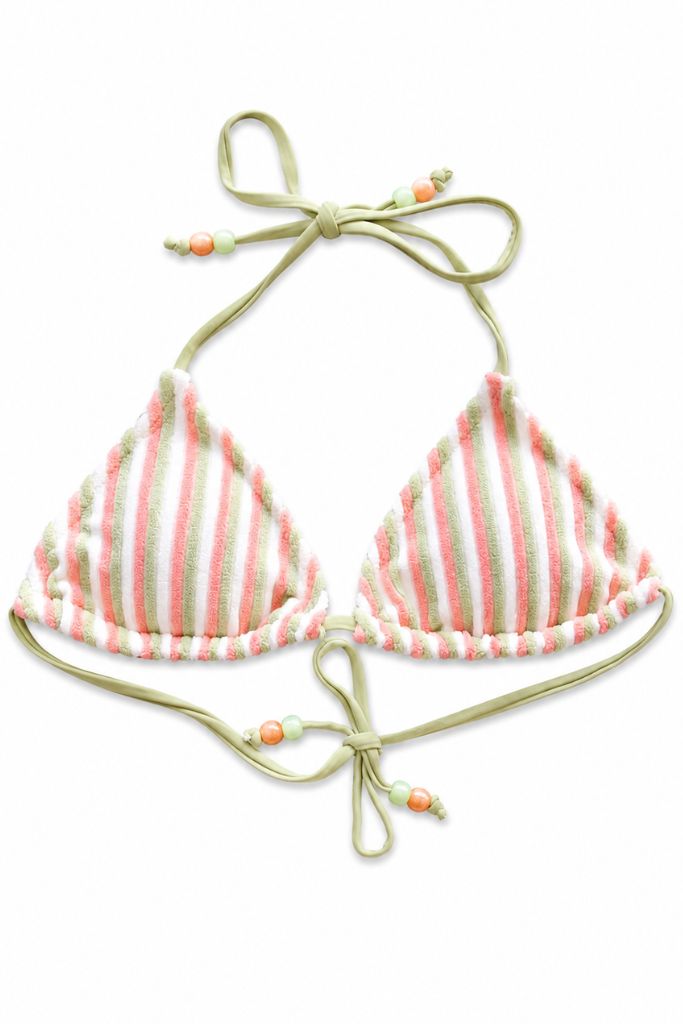 Seaside Stripe Bikini - Coral/Green