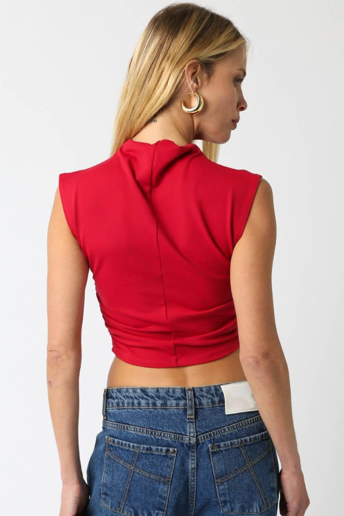 Tiff Crop Top - Red