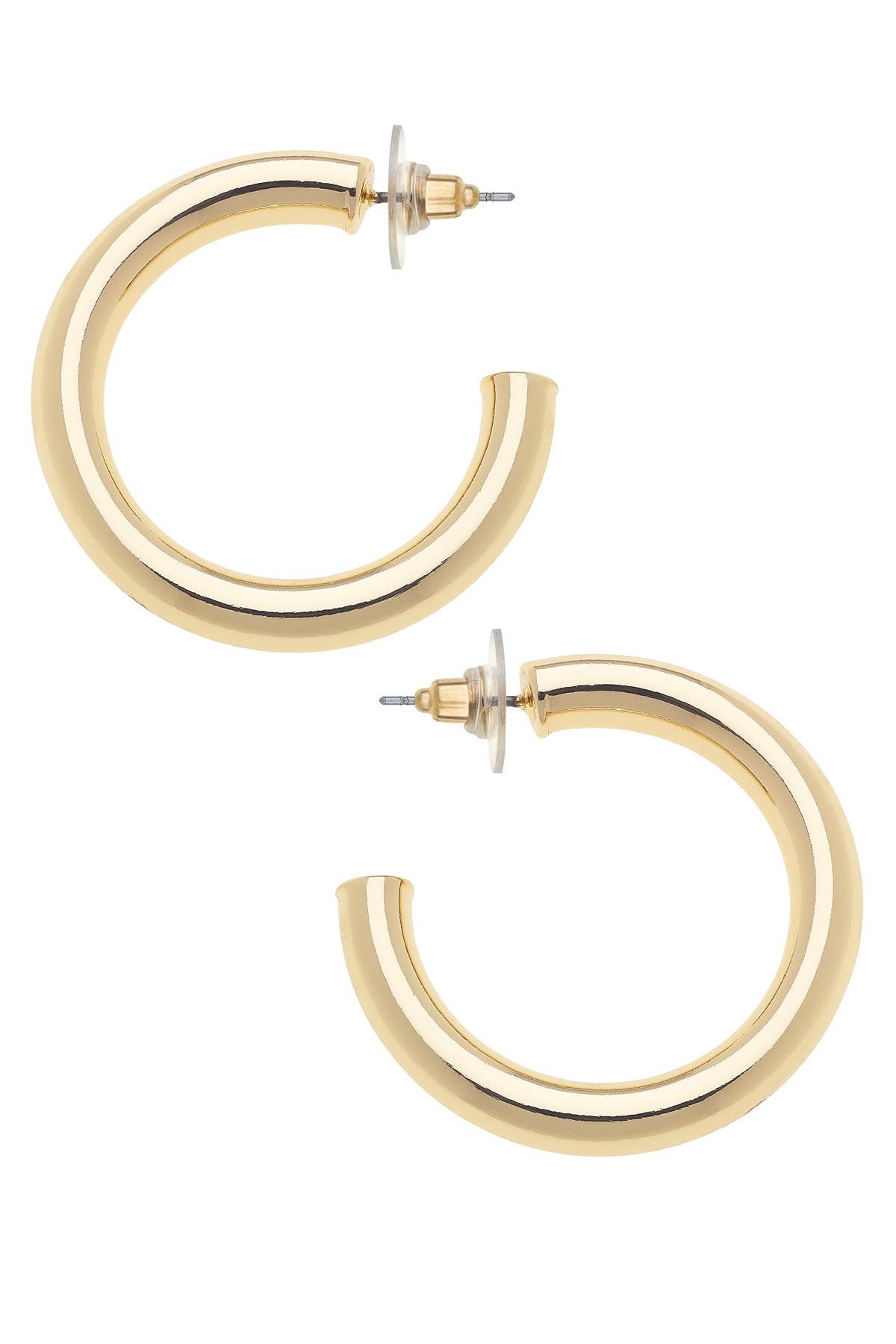 Canvas Style - Arabella Hoop Earrings in Shiny Gold