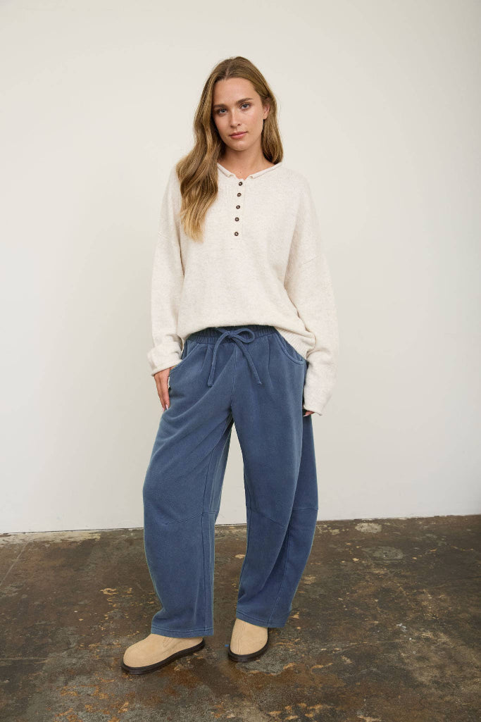In My Power Barrel Sweatpants - Vintage Blue