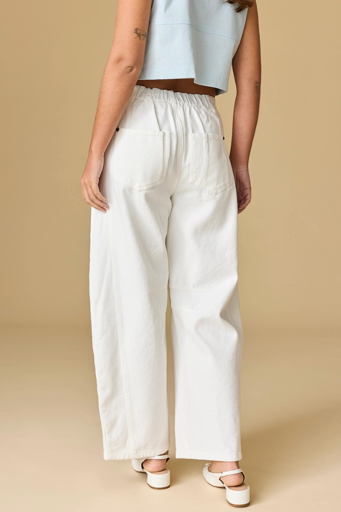 Get Crazy Barrel Jeans - White
