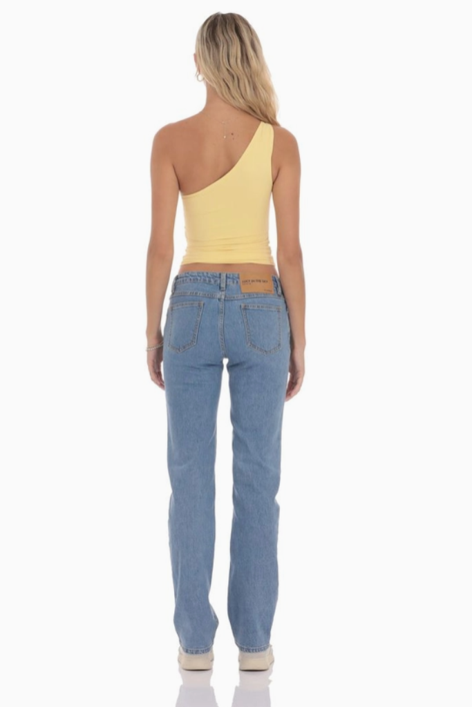 Willa Low Rise Straight Jeans- Medium Wash