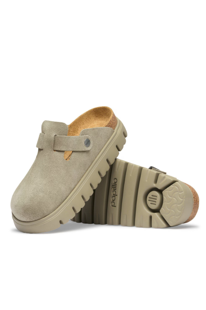 Birkenstock Chunky Suede Leather Boston - Taupe