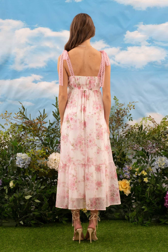 Garden Girl Maxi Dress -Pink