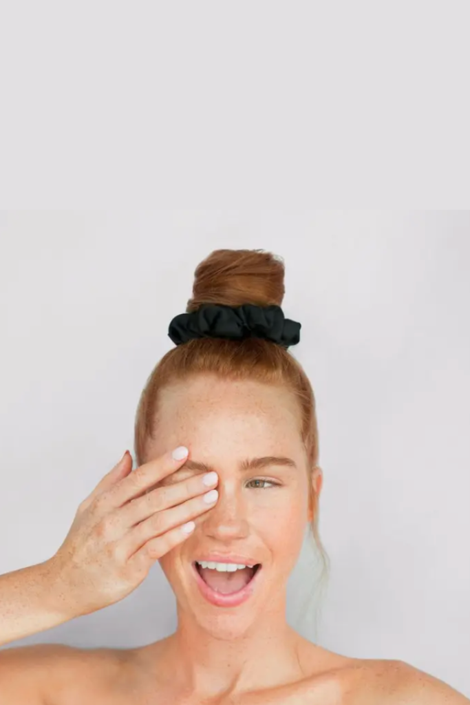 Satin Sleep Scrunchies 5pc - Black