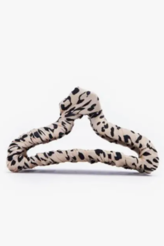 Satin Wrapped Claw Clip - Leopard