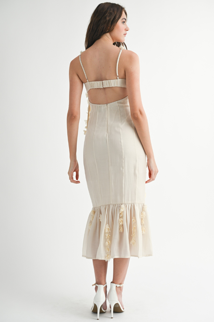 Warm Glow Midi Dress - Cream