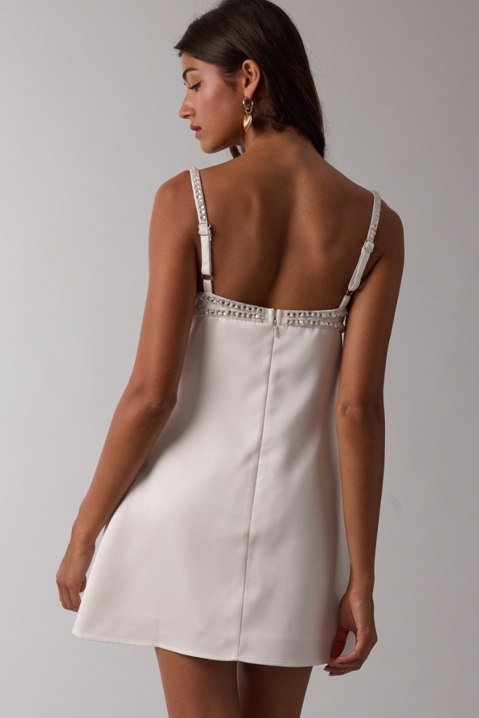 Ambrosia Jeweled Dress - White