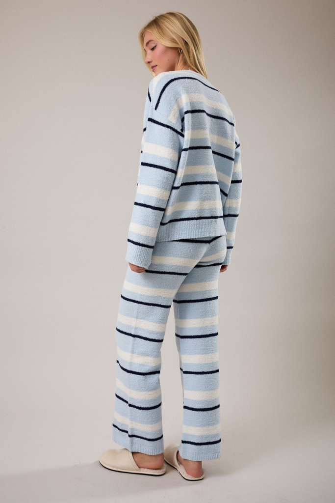 State Of Style Stripe Set - Blue/Cream
